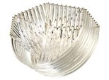 Casa Padrino Luxus Deckenleuchte Silber Ø 90 x H. 45 cm - Luxus Wohnzimmermöbel