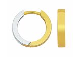 Paar Creolen Adelia´s "11,6 Mm ⌀ Creolen Ohrringe 925 Silber Vergoldet", Gold, Ohrringe, Damen, Damen, Silber 925 (Sterlingsilber), Goldohrringe