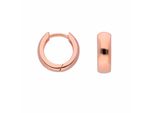 Paar Creolen Adelia´S "12,5 Mm ⌀ Creolen Ohrringe 925 Silber Vergoldet – Goldohrringe", RoséGold, Ohrringe, Damen, Damen, Silber 925 (Sterlingsilber), Goldohrringe
