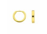 Paar Creolen Adelia´S "11,6 Mm ⌀ Creolen Ohrringe 925 Silber Vergoldet – Goldohrringe", Gold, Ohrringe, Damen, Damen, Silber 925 (Sterlingsilber), Goldohrringe