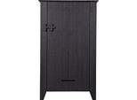 Stauraumschrank Woood "Gijs", Schwarz, B:85Cm H:142Cm T:38Cm, SchräNke, Stauraumschrank, Bauernschrank Mit Griff, H 142 Cm X B 85 Cm