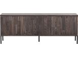 Sideboard Woood "New Gravure, Tv-Kommode, Breite 100 Cm Oder 150 Cm", Braun, B:150Cm H:56Cm T:44Cm, Holzwerkstoff, Sideboards, Sideboard, Kommode HöHe 56 Cm, Mit Grafischen RelieftüRen, Viel Stauraum