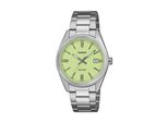Quarzuhr, Edelstahlfarben, HellgrüN, Casio Timeless Collection, Armbanduhren, Herren, Quarzuhr, Armbanduhr, Damenuhr, Herrenuhr, Edelstahlarmband, Analog, Tag