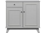 Sideboard Woood "Lily", Grau, B:98Cm H:93Cm T:55Cm, Holzwerkstoff, Sideboards, Sideboard, Kommode, H 93 Cm X B 98 Cm X T 55 Cm