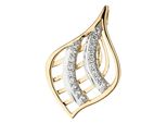 KettenanhäNger Jobo "AnhäNger Mit 18 Zirkonia", Gelb (Gelbgold 375), SchmuckanhäNger, Damen, Gelbgold 375, KettenanhäNger, 375 Gold Bicolor