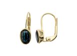 Paar OhrhäNger Jobo, Gold (Gelbgold 333), Ohrringe, Damen, Gelbgold 333, Oval 333 Gold Mit Safir