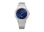 Quarzuhr, Edelstahlfarben, Blau, Casio Timeless Collection, Armbanduhren, Damen, Quarzuhr, Armbanduhr, Damenuhr, Edelstahlarmband, Analog