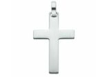 Kreuzkette Adelia´S "Halskette - Edelstahl Kreuz Kreuzkette Mit AnhäNger Aus", Silber, Halsketten, Damen, Edelstahl, Kreuzkette, Schmuckset Mit Bis 45 Cm Stufenlos Verstellbarer 925 Silber Halskette