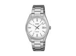 Quarzuhr, Edelstahlfarben, Weiß, Casio Timeless Collection, Armbanduhren, Herren, Quarzuhr, Armbanduhr, Damenuhr, Herrenuhr, Edelstahlarmband, Analog, Tag