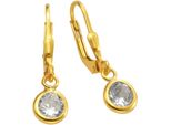 Paar OhrhäNger Firetti "Schmuck Geschenk, Ohrringe SolitäR, Silber 925", Gold (Gelbgoldfarben, Kristallweiß, Kristallweiß), Ohrringe, Damen, Silber 925 (Sterlingsilber), Mit Zirkonia (Synth.)