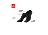 Sneakersocken Lascana Active, Damen, Gr. 39-42, Schwarz (7X Schwarz), Obermaterial: 69% Baumwolle, 29% Polyamid, 2% Elasthan, Uni, Elastisch, Socken Sneakersocken, Mit MittelfußGummi