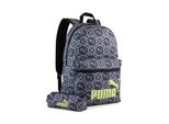 Rucksack Puma "Phase Aop Backpack Set", Grau (Moody Gray, Smokey Gray, Geometric Aop), RucksäCke, Netz, Obermaterial: 100% Polyester, Gemustert, Rucksack, FüR Vielseitige EinsäTze, Sportlicher Stil