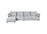 4-SITZER-ECKSOFA Polyester Grau Linksseitig Tomra