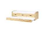 Ausziehbett 90X200 Cm Heller Holzfarbton Petiville