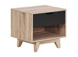 Nachttisch Heller Holzfarbton/Schwarz Spencer