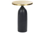Beistelltisch Aluminium Gold/Schwarz Rund 36 Cm Tekapo