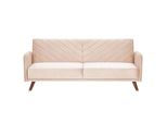 3-SITZER-SCHLAFSOFA Samtstoff Beige Senja