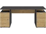 Schreibtisch Fmd "Levi", Artisan Eiche, Matera, Artisan Eiche, Matera, Eiche, B:185,1Cm H:75Cm T:67,5Cm, Tische, Schreibtisch