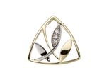 KettenanhäNger Jobo "GoldanhäNger 16 Mm", Gelbgold 585, SchmuckanhäNger, Damen, SI = Kleine EinschlüSse, Diamanten Gelbgold 585 WeißGold 585, Diamanten, Gelbgold 585, WeißGold 585, KettenanhäNger, 14 Karat 585 Gold Bicolor Mit 3 Diamanten