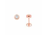 Paar OhrhäNger Adelia´S "Ohrstecker Ohrringe 925 Silber Vergoldet Mit Zirkonia", Rosa (RoséGold), Ohrringe, Damen, Damen, Silber 925 (Sterlingsilber), Goldohrringe
