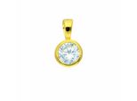 KettenanhäNger Adelia´S "AnhäNger 925 Silber Vergoldet Mit Zirkonia – GoldanhäNger", Gold, SchmuckanhäNger, Damen, Mit Zirkonia, Silber 925 (Sterlingsilber), KettenanhäNger, GoldanhäNger