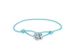 Armband Liebeskind Berlin "Schmuck Geschenk Nylonarmband Lora", Edelstahlfarben, Hellblau, ArmbäNder, Damen, 21Cm, Edelstahl Nylon, Edelstahl, Nylon, Armband