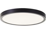 Brilliant LED Deckenleuchte "Navara", Schwarz, 1, Ø 37,5Cm H: 3,1Cm, 1 Stk., Leuchten, Ø 37,5Cm, HöHe 3 Cm, 2900 Lm, 4000 K, IP44, LED Deckenleuchte