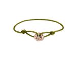 Armband Liebeskind Berlin "Schmuck Geschenk Nylonarmband Lora", RoséGoldfarben, OlivgrüN, ArmbäNder, Damen, 21Cm, Edelstahl Nylon, Edelstahl, Nylon, Armband