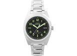 Quarzuhr Timex "Capstone", Silber (Edelstahlfarben), Armbanduhren, Herren, Quarzuhr, Armbanduhr, Herrenuhr, Edelstahlarmband, Datum, Leuchtzeiger