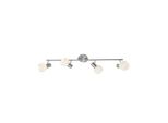 Brilliant Lampe Tiara Spotrohr 4Flg Eisen/Weiß 4X D45, E14, 40W, Geeignet FüR Tropfenlampen (Nicht Enthalten) Arme Drehbar / KöPfe Schwenkbar