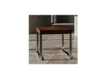 Beistelltisch Massivholz Metallgestell Landhausstil Guna, Dunkelbraun 45X45X40 Cm
