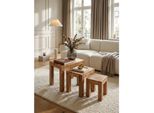 Beistelltisch 3Er Set Massivholz Landhausstil Mumbai, Akazie 36X50X45 Cm