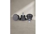 Bodengleiter 5Er-Set Polyurethan Schwarz Ø11Mm Rund