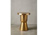 Beistelltisch – Rund Aluminium Gold Hammerschlagoptik 43X59X43 Cm Orientalisch