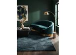 Wollteppich Geometrisch Petrol 200 X 290 Cm - Deben Kadima Design