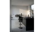 Barhocker Edelstahl HöHenverstellbar Drehbar Standfuß Gepolstert, Schwarz 38X38X82 Cm