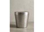 Beistelltisch – Rund, Aluminium Silber, Hammerschlag, Orientalisch, 41X41X41 Cm