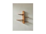Wandregal Massivholz Modern Stil 58X60X15 Cm Baumform Schwebend