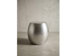 Beistelltisch Aluminium Rund Orientalisch Hammerschlag, Silbern 42X42X42 Cm