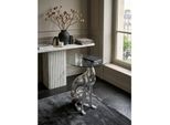 Beistelltisch – Aluminium Silber Figur Hund