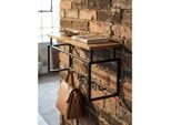 Wandgarderobe Mango Massivholz Metall Modern 71X29X20 Cm Mit Ablage Und Kleiderstange