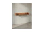 Wandregal Massivholz Modern Stil 120X15X20 Cm Groß Schwebend