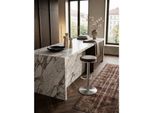 Barhocker Edelstahl HöHenverstellbar Drehbar Standfuß Gepolstert, Braun 38X38X82 Cm
