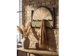 Wandgarderobe Mango Massivholz Rattan Modern 53X40X7,5 Cm Mit Wiener Geflecht Und Metallrahmen
