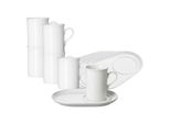 Ritzenhoff & Breker Kaffeebecher Mit Unterteller Bianco 300 Ml 6Er Set