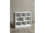 BüCherregal – Weiß, 80X68,5X29,5 Cm, Mit FäChern, Schmal, Modern