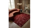 Wollteppich Geometrisch Rot 200 X 290 Cm - Deben Kadima Design