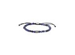 Armband Fossil "Schmuck Geschenk Edelstahl Armschmuck Jewelry", Blau (Edelstahlfarben, Schwarz, Blau, Blau), ArmbäNder, Damen, 24Cm, Edelstahl, Armband, Mit HäMatit, Tigerauge, Sodalith Oder Malachit