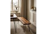 Esszimmerbank Bagli Massivholz Landhausstil, Dunkelbraun 120X40X45 Cm