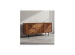 Sideboard – Massivholz/Metall, 148X72X40 Cm, 3 TüRen, Modern